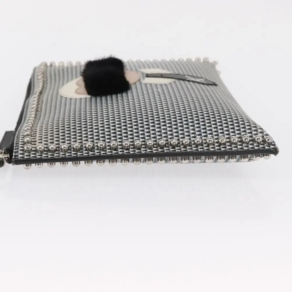 Fendi Leather Karlito Clutch Bag Black